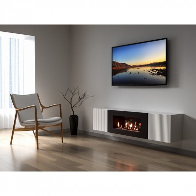 Тумба с биокамином Firelight BFP-P1700L белая Тумба с биокамином Firelight BFP-P1700L белая