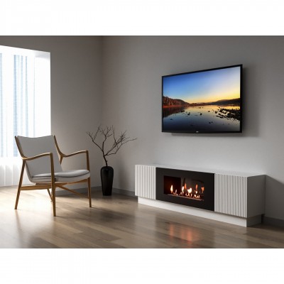 Тумба с биокамином Firelight BFP-P1700L белая Тумба с биокамином Firelight BFP-P1700L белая