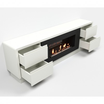 Тумба с биокамином Firelight BFP/P-1700 lux белая Тумба с биокамином Firelight BFP/P-1700 lux белая