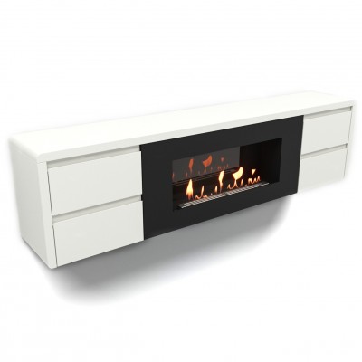 Тумба с биокамином Firelight BFP/P-1700 lux белая Тумба с биокамином Firelight BFP/P-1700 lux белая