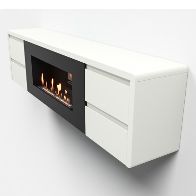Тумба с биокамином Firelight BFP/P-1700 lux белая Тумба с биокамином Firelight BFP/P-1700 lux белая