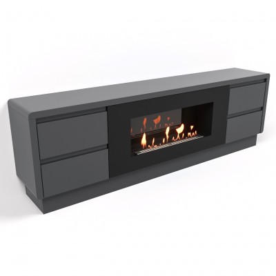 Тумба с биокамином Firelight BFP/P-1700 lux графит Тумба с биокамином Firelight BFP/P-1700 lux графит