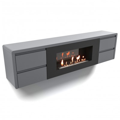 Тумба с биокамином Firelight BFP/P-1700 lux графит Тумба с биокамином Firelight BFP/P-1700 lux графит