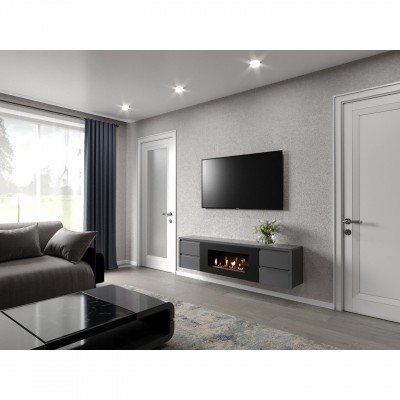 Тумба с биокамином Firelight BFP/P-1700 lux графит Тумба с биокамином Firelight BFP/P-1700 lux графит