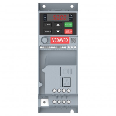 Преобразователь частотный VEDA Drive VF-51 1,5 кВт (380В,3 фазы) ABA00006 Преобразователь частотный VEDA Drive VF-51 1,5 кВт (380В,3 фазы) ABA00006