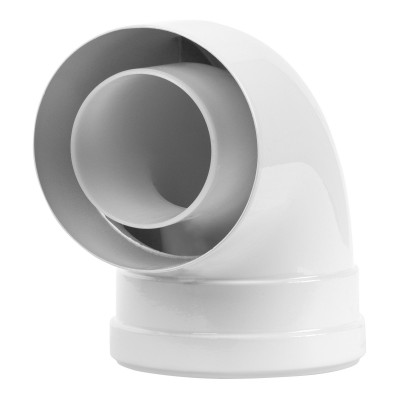 Колено для конденсационных котлов Royal Thermo диам. 80/125L MF 90гр Колено для конденсационных котлов Royal Thermo диам. 80/125L MF 90гр