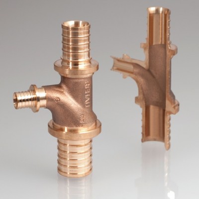 Тройник REHAU с повышенным сопротивлением на проходе 40-20-32 RX+, бронза