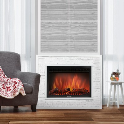 Каминокомплект:ОчагElectrolux EFP/P-3020LS с порталом Loft 30 камень белый, белая эмаль Каминокомплект:ОчагElectrolux EFP/P-3020LS с порталом Loft 30 камень белый, белая эмаль