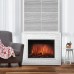 Каминокомплект:ОчагElectrolux EFP/P-3020LS с порталом Loft 30 камень белый, белая эмаль