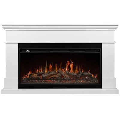 Каминокомплект: Очаг Royal Thermo Aurora RTFP/P-AR40LS, портал California 42/40/36, белый Каминокомплект: Очаг Royal Thermo Aurora RTFP/P-AR40LS, портал California 42/40/36, белый