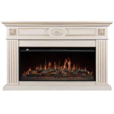 Каминокомплект: Очаг Royal Thermo Aurora RTFP/P-AR40LS, портал Siena 42/40/36, сл. кость с зол. пати Каминокомплект: Очаг Royal Thermo Aurora RTFP/P-AR40LS, портал Siena 42/40/36, сл. кость с зол. пати