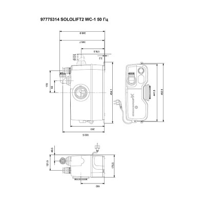 Установка канализационная Grundfos SOLOLIFT 2 WC-1 Установка канализационная Grundfos SOLOLIFT 2 WC-1