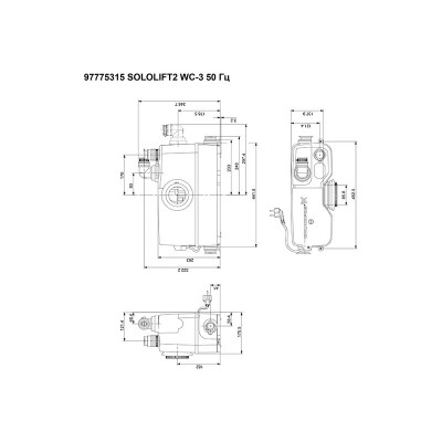 Установка канализационная Grundfos SOLOLIFT 2 WC-3 Установка канализационная Grundfos SOLOLIFT 2 WC-3