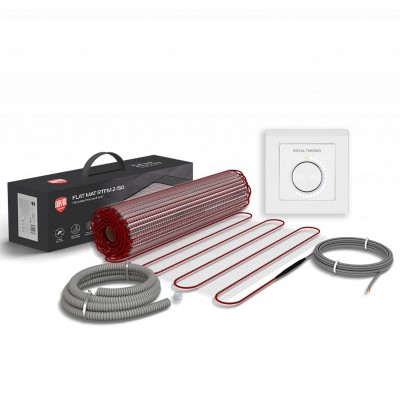 Мат нагревательный Royal Thermo Flat Mat RTFM 2-150-0,5 с терморегулятором RTO-16 Мат нагревательный Royal Thermo Flat Mat RTFM 2-150-0,5 с терморегулятором RTO-16