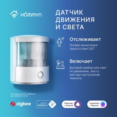 Комплект три датчика безопасности и хаб Старт HOMMYN S3HOMKIT02 Комплект три датчика безопасности и хаб Старт HOMMYN S3HOMKIT02