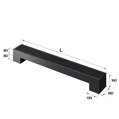 Конвектор напольный Royal Thermo STEP-80/180/1000-1-N-BL-LG-BL