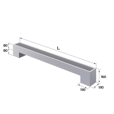 Конвектор напольный Royal Thermo STEP-80/130/800-1-N-SS-LG-NA