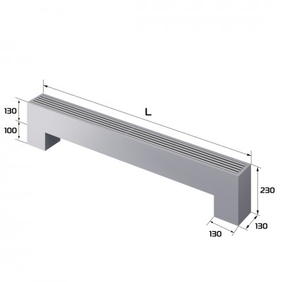 Конвектор напольный Royal Thermo STEP-130/130/1500-2-N-SS-LG-NA Конвектор напольный Royal Thermo STEP-130/130/1500-2-N-SS-LG-NA