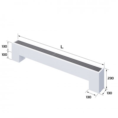 Конвектор напольный Royal Thermo STEP-130/130/1100-2-N-WT-LG-NA Конвектор напольный Royal Thermo STEP-130/130/1100-2-N-WT-LG-NA