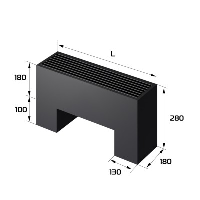 Конвектор напольный Royal Thermo STEP-180/180/500-3-N-BL-LG-BL