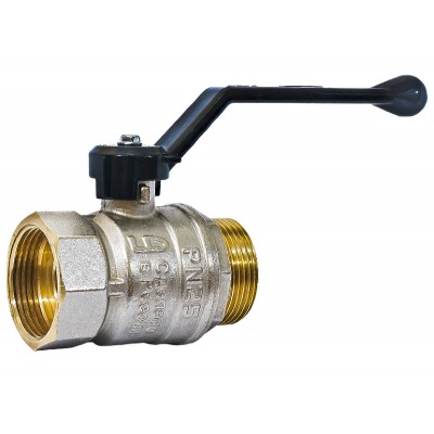 Кран шаровой латунный LD Pride 47.50.B-Н.Р Ду 50 Ру 25 вн-нр, (рычаг)