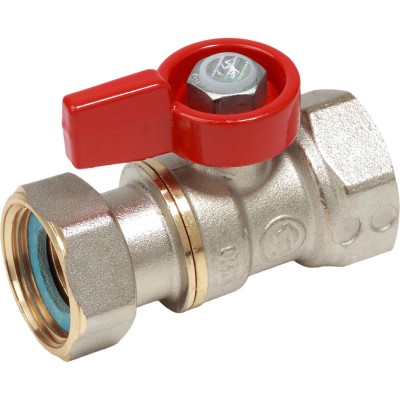 Кран шаровой Giacomini ВР для котлов и счетчиков 3/4quot;F x 3/4quot; гайка - красн. рук., R251PX014