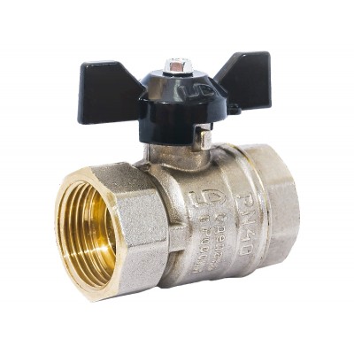 Кран шаровой латунный LD Pride 47.20.B-B.Б Ду 20 Ру 40 вн-вн, (бабочка)