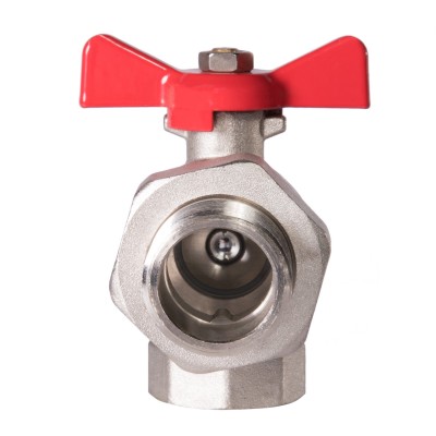 Кран шаровый угловой Royal Thermo OPTIMAL 1quot; НГ, бабочка