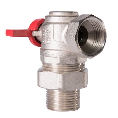 Кран шаровый угловой Royal Thermo OPTIMAL 1quot; НГ, бабочка