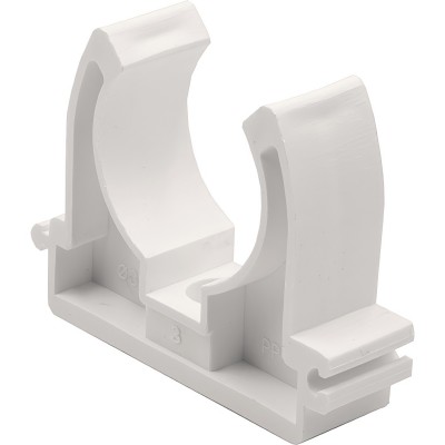 Фиксатор THERMOLIGHT для полипропиленовой трубы (клипса) 32 белый (50/300) Фиксатор THERMOLIGHT для полипропиленовой трубы (клипса) 32 белый (50/300)