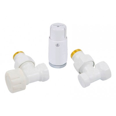 Комплект подключения угловой STANDARD MINI 1/2quot; (белый) с термоголовкой MINI DIAMANT М30х1,5 Комплект подключения угловой STANDARD MINI 1/2quot; (белый) с термоголовкой MINI DIAMANT М30х1,5