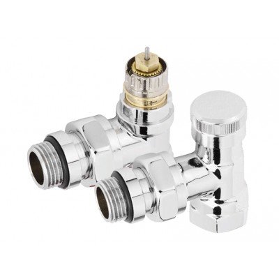 Набор термостатический для радиатора угловой ROYAL THERMO Design 1/2quot; Click (Хром) Набор термостатический для радиатора угловой ROYAL THERMO Design 1/2quot; Click (Хром)