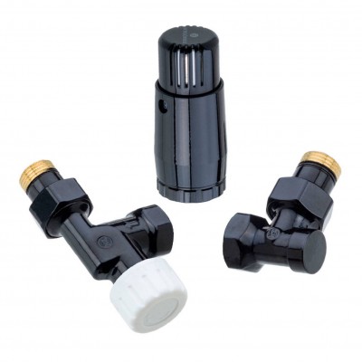 Комплект подключения SCHLOSSER STANDARD MINI 1/2quot; осевой, Ral 9005, с термоголовкой MINI М30х1,5 Комплект подключения SCHLOSSER STANDARD MINI 1/2quot; осевой, Ral 9005, с термоголовкой MINI М30х1,5