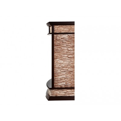 Портал Firelight Scala 30 камень сланец скалистый бурый, шпон тёмный дуб