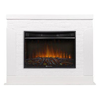 Портал Firelight Prestigio 25 камень белый, шпон белый дуб