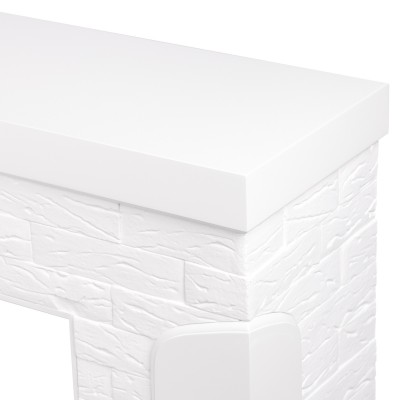 Портал Firelight Prestigio 25 камень белый, шпон белый дуб