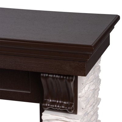 Портал Firelight Pietra Nuovo 25 камень сланец белый, шпон темный дуб