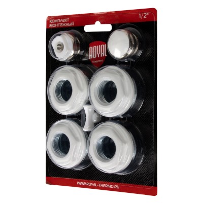 Комплект монтажный Royal Thermo 1”х 1/2quot; белый Комплект монтажный Royal Thermo 1”х 1/2quot; белый