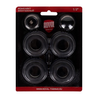 Комплект монтажный Royal Thermo 1”х 1/2quot; черный Комплект монтажный Royal Thermo 1”х 1/2quot; черный