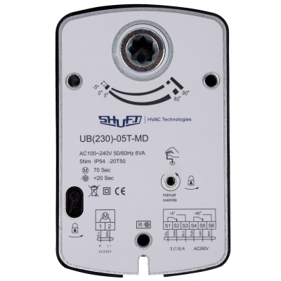 Электропривод с возвратной пружиной SHUFT UB(230)-05T-MD