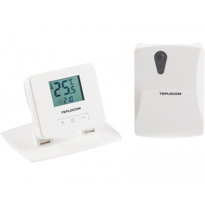 Термостат комнатный TEPLOCOM TS-2AA/3A-RF, беспроводной, реле 250В, 3А Термостат комнатный TEPLOCOM TS-2AA/3A-RF, беспроводной, реле 250В, 3А