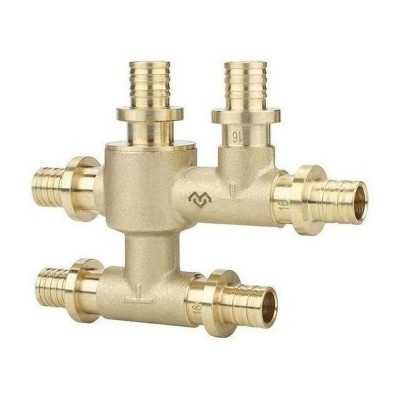 Узел VARMEGA Slide-fit распределительный, 16, аксиальный, латунь, VM53511