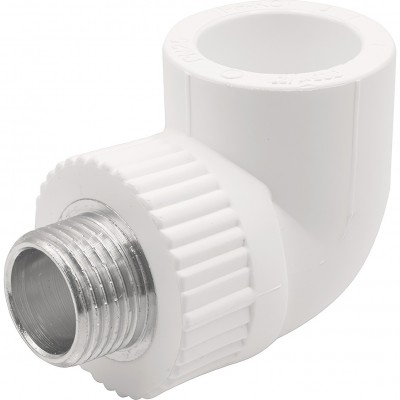 Угольник THERMOLIGHT комбинированный PP-R НР 25х1/2quot; белый (10/120)