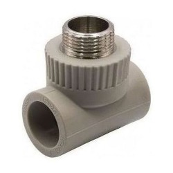 Тройник TEBO сер. PP-R комб. 25x3/4quot; НР (10/80), арт. 031040506