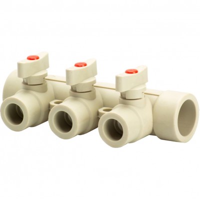 Коллектор Lammin с шаровыми кранами PPR 32 х 3 25/1