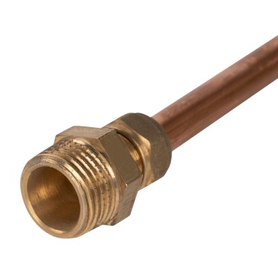 Трубка импульсная L1,5м.(G1/2quot;внутр./G1/2quot;нар.) d-10х1медь