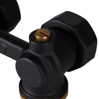 Узел нижнего подключения Royal Thermo угловой 1/2quot;х3/4quot; EK (черный)