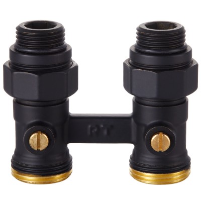 Узел нижнего подключения Royal Thermo прямой 1/2quot;х3/4quot; EK (черный)