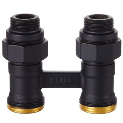 Узел нижнего подключения Royal Thermo прямой 1/2quot;х3/4quot; EK (черный)