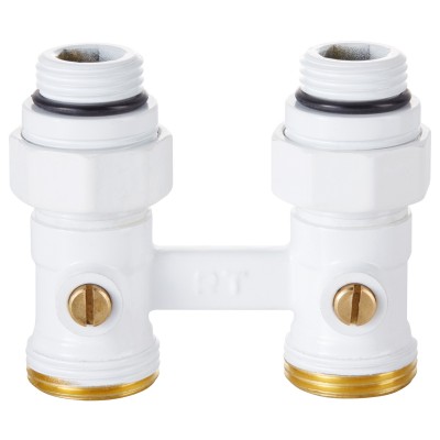 Узел нижнего подключения Royal Thermo прямой 1/2quot;х3/4quot; EK (белый)